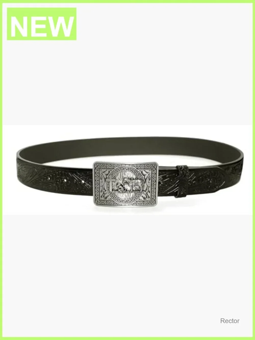 Men's Classic Western Handmade Cow Leather Belt with Buckle